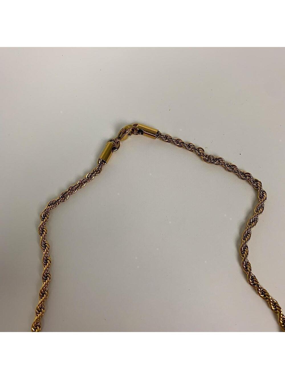 Y2K Gold Stainless Steel Steel Chain Necklace - Picture 4 of 8